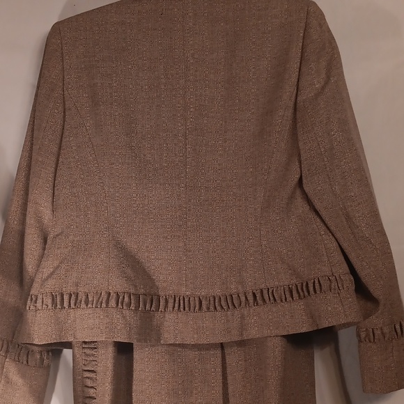 Kasper Brown Blazer Tailored Fit Notched Lapels Size 6 - Picture 4 of 7